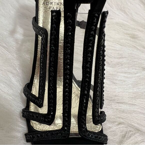 NIB Adrianna Papell Emilia Strappy Crystal Studded Heels -- 7.5M - Picture 6 of 12